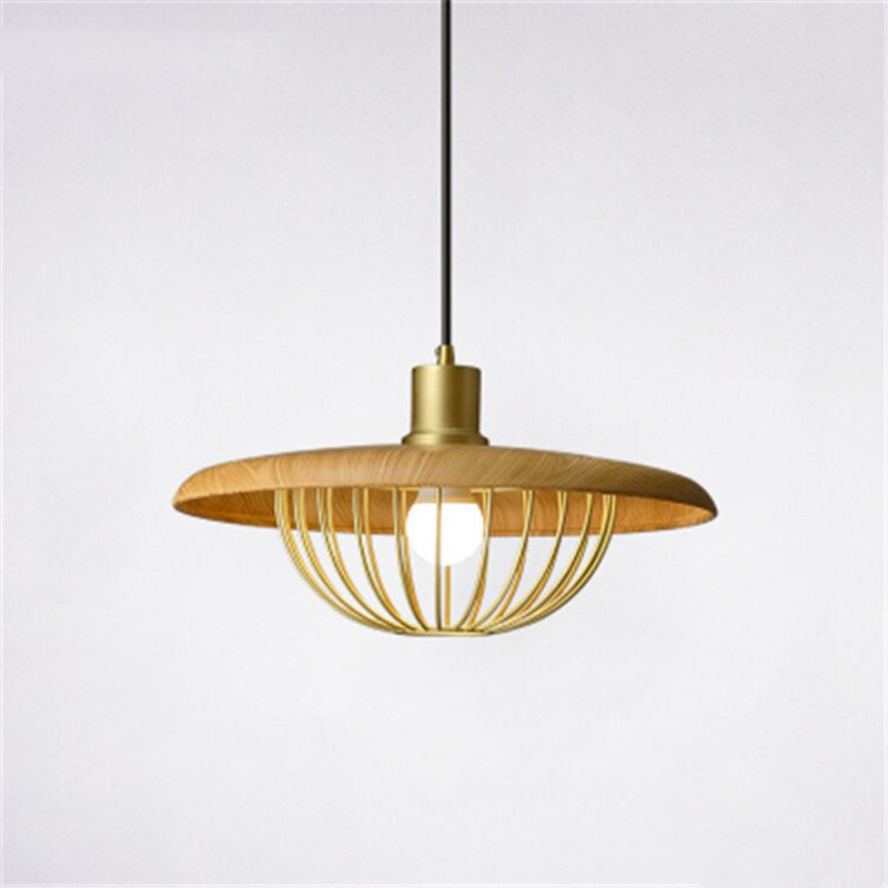 Gasomek Modern Nordic Dome Pendant Light, Gold/Brown/Grey/Brown/Wood