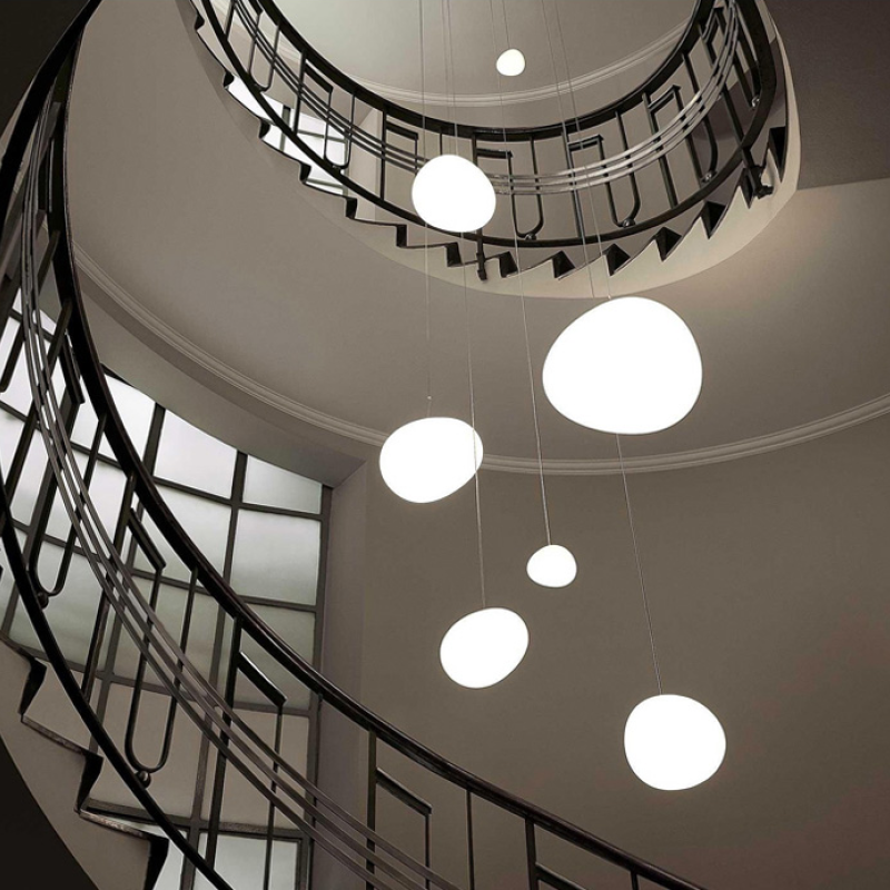 Elvora Pendant Light Sleek Floating Egg-shaped Glass-Neutral Decor