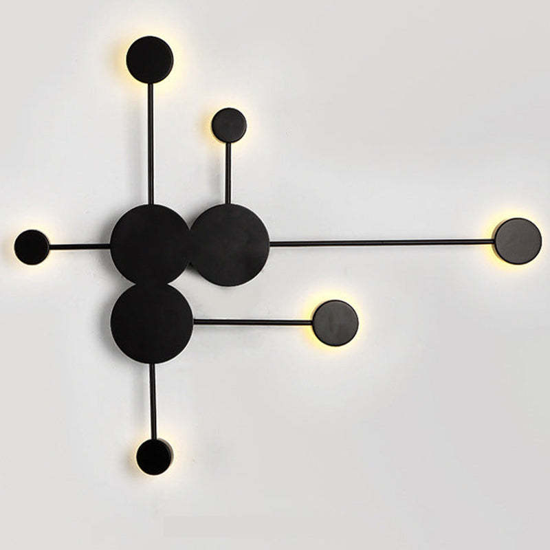 Negalul Modern Nordic Chessboard Metal Wall Lamp, Black