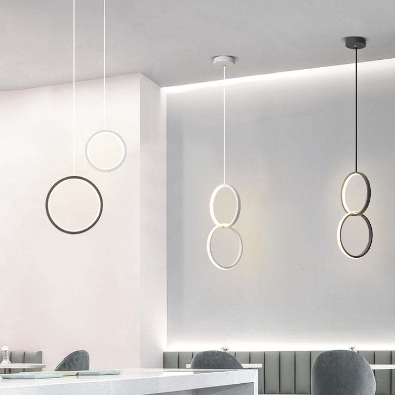 Kori Modern LED Pendant Light Black/White Living Room-Neutral Decor