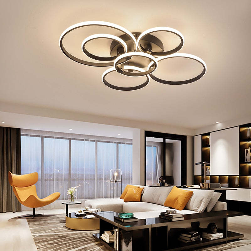 Womotan LED Ceiling Light Circle Ring, Black & White