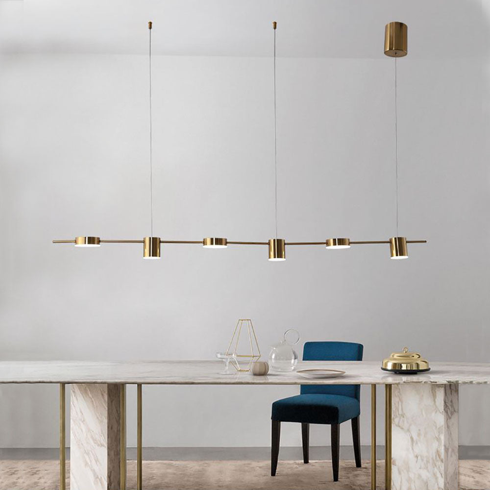 Melorot Minimalist Multi Metal Pendant Light, Black/Gold