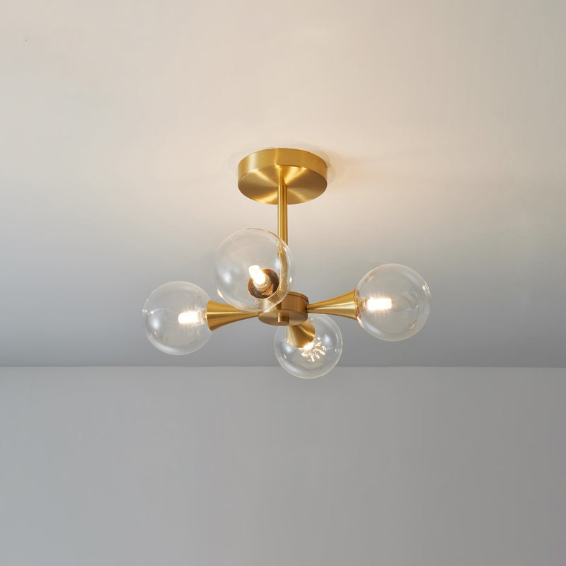 Zatutek Contemporary Flush Mount Ceiling Light, Glass Bubble
