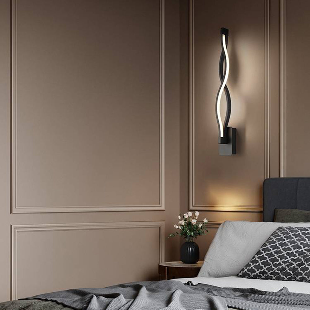 Vipirur Wave Modern Simple Wall Lamp, Black & White