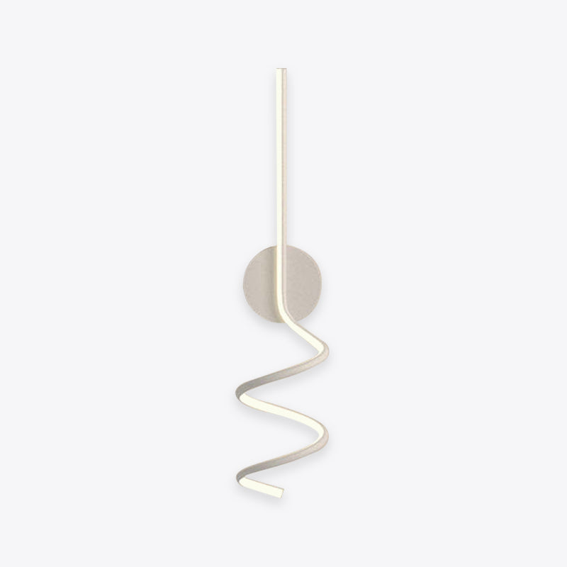 Kipenan Modern LED Art Interior Wall Light Spiral, Black & White