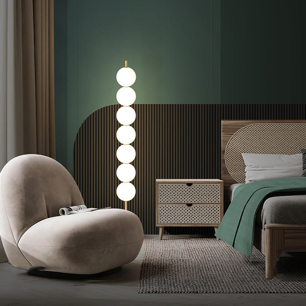 Ganonul Modern Candy /etal Floor Lamp, Brass