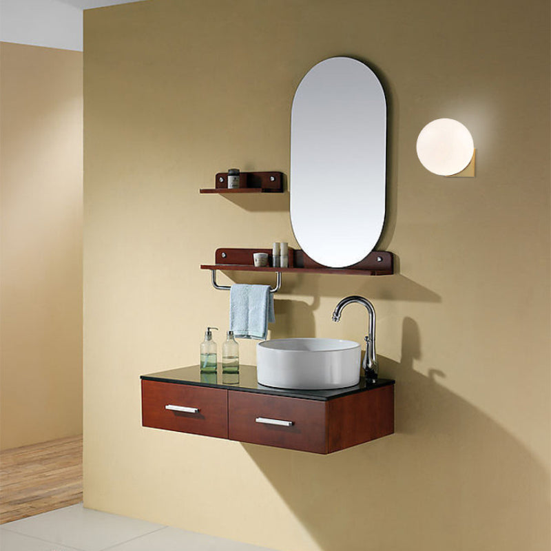 Gotanero Indoor Wall Lamp Glass Brass&White Living Room Bedroom