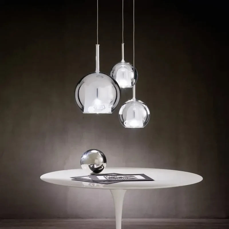 Ramekoke Pendant Light Glass Modern Sphere LED Dining Room