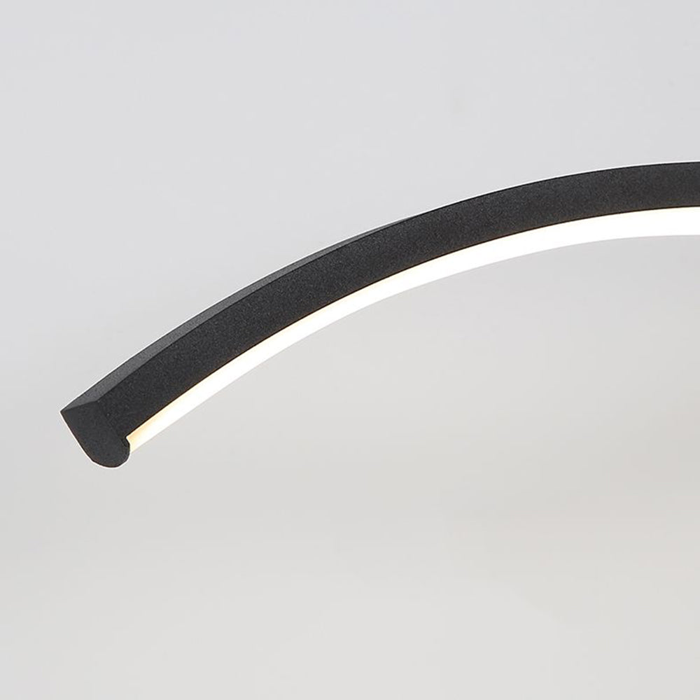 Begilal Minimalist Wave Linear Metal Wall Lamp, Black/White