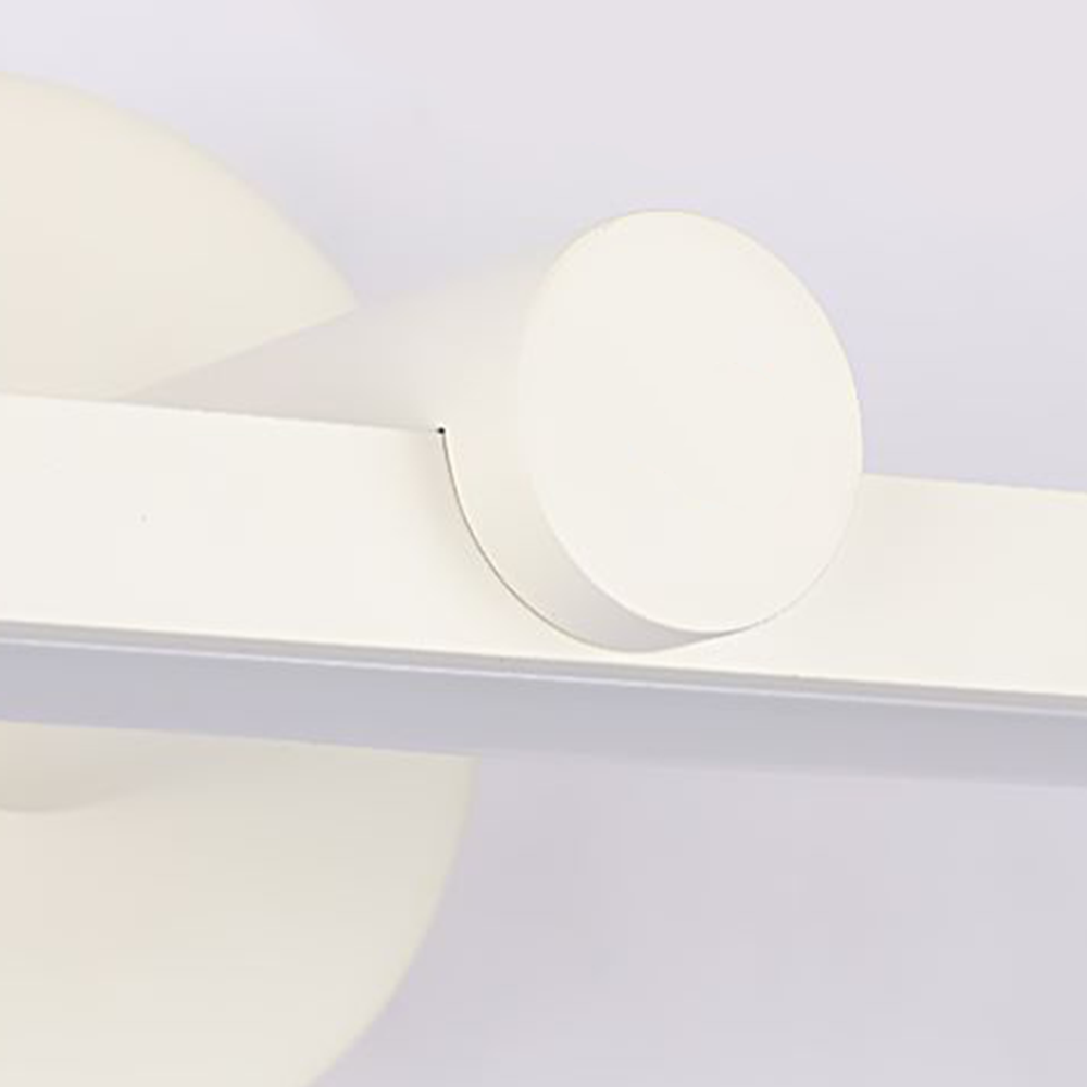 Devudol Minimalist Linear Mirror Front Wall Lamp, White