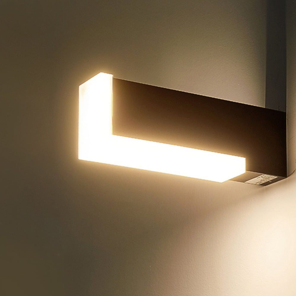 Ledelin Modern Geometric Outdoor Wall Lamp, Black