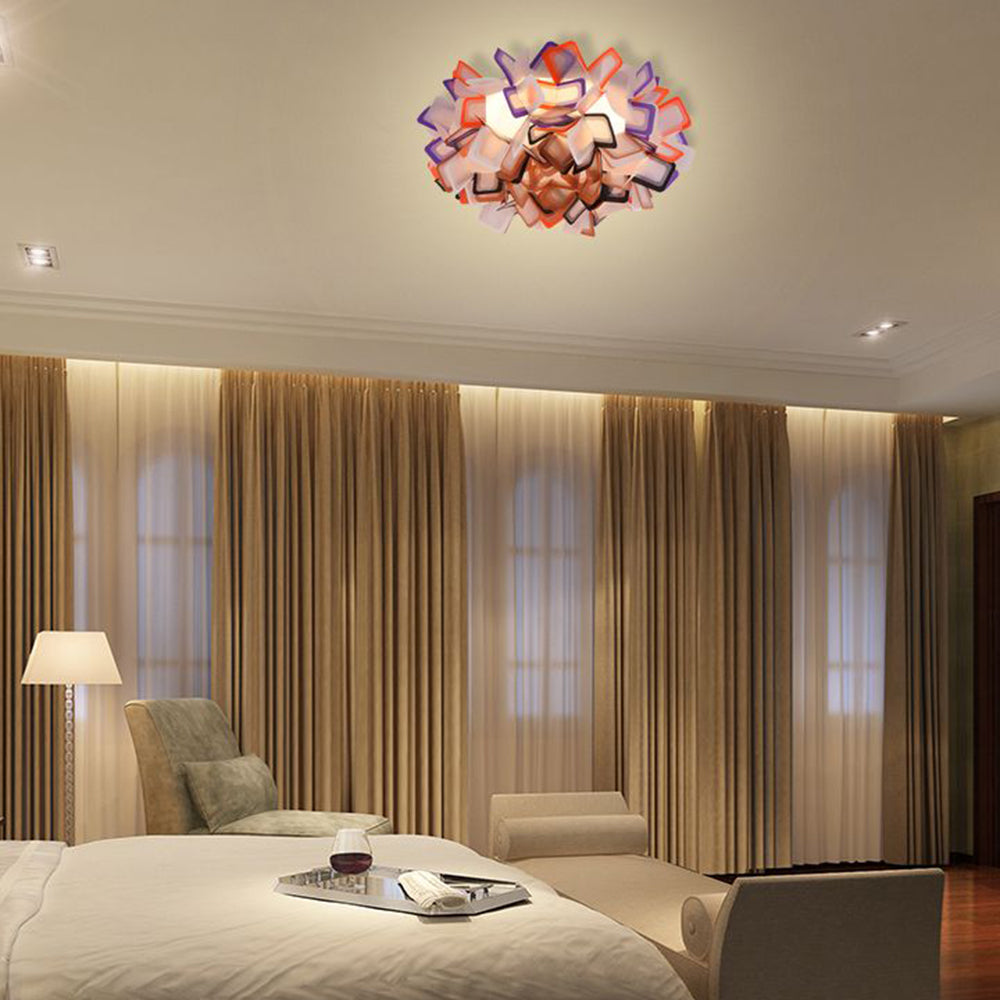Femiduna Art Deco Flower Flush Mount Ceiling Light 7 Colours