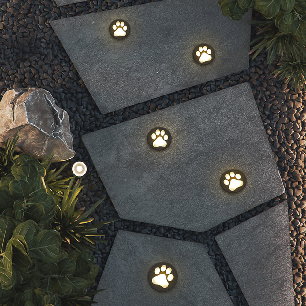 Zidador Modern Cat Paw Metal/ Outdoor In Ground Light