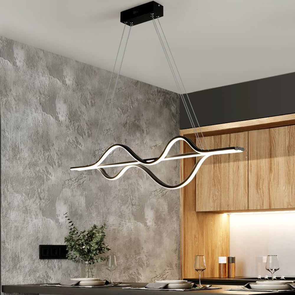 Penives Modern Wave Pendant Light, 3 Colour