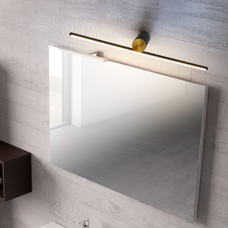 Fanuval Modern Metal Linear Mirror Vanity Wall Lamp, Black/White