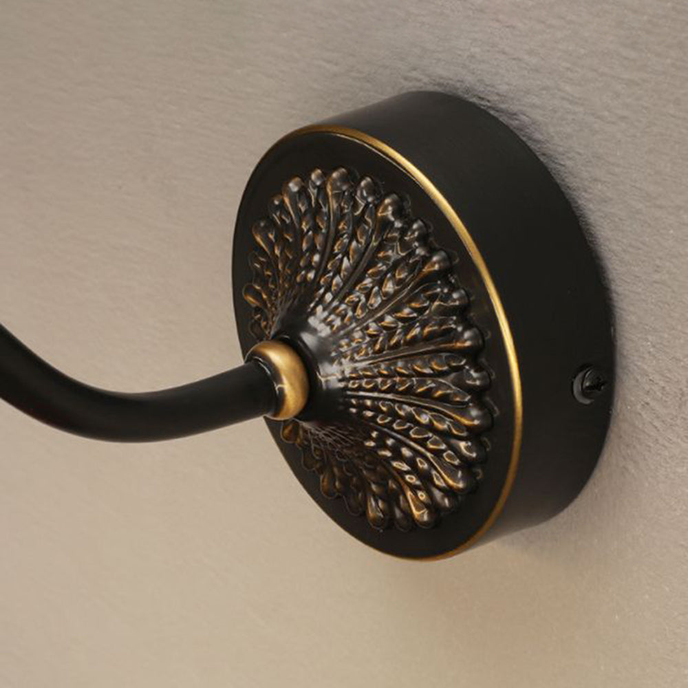 Niragas Modern Staghorn Shaped Vanity Mirror Front Wall Lamp, Black/Brass