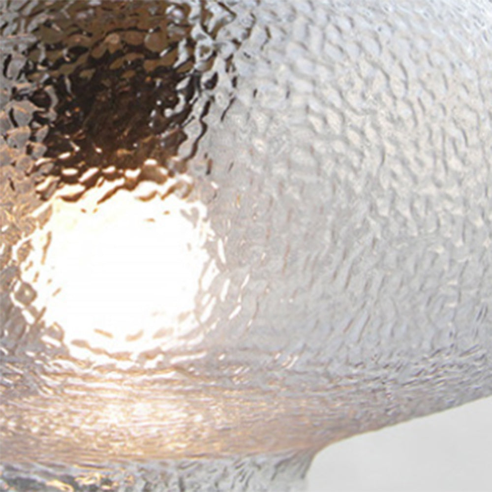 Hakogos Minimalist Blown Frosted Clear Glass Pendant Light