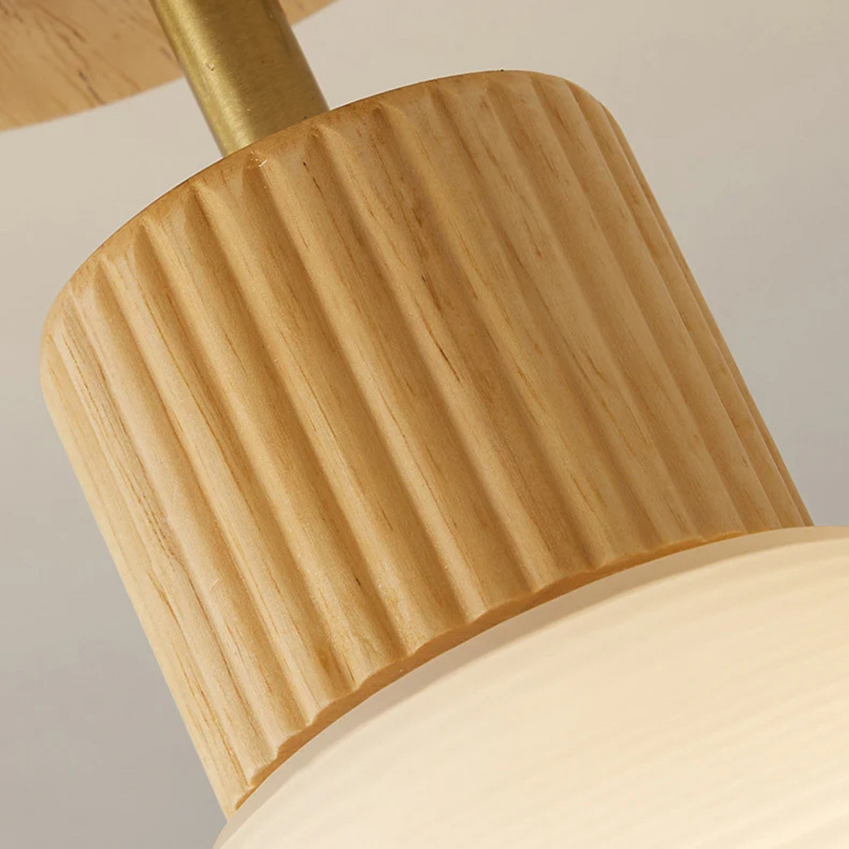 Tovaritu Minimalist Flush Mount Ceiling Light Wood/Walnut Hallway