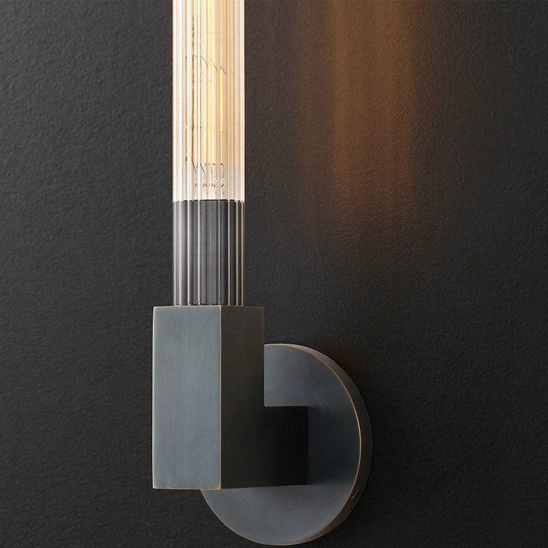 Gipavemi Indoor Wall Lamp Glass Brass Mid-century Restaurant Bedroom