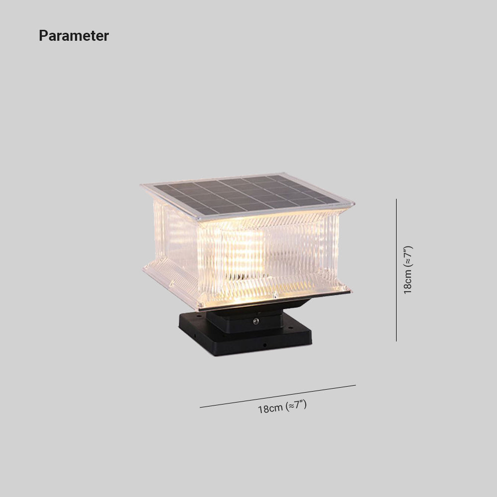 Vedovir Contemporary LED Rectangular Metal Outdoor Lamp, Black