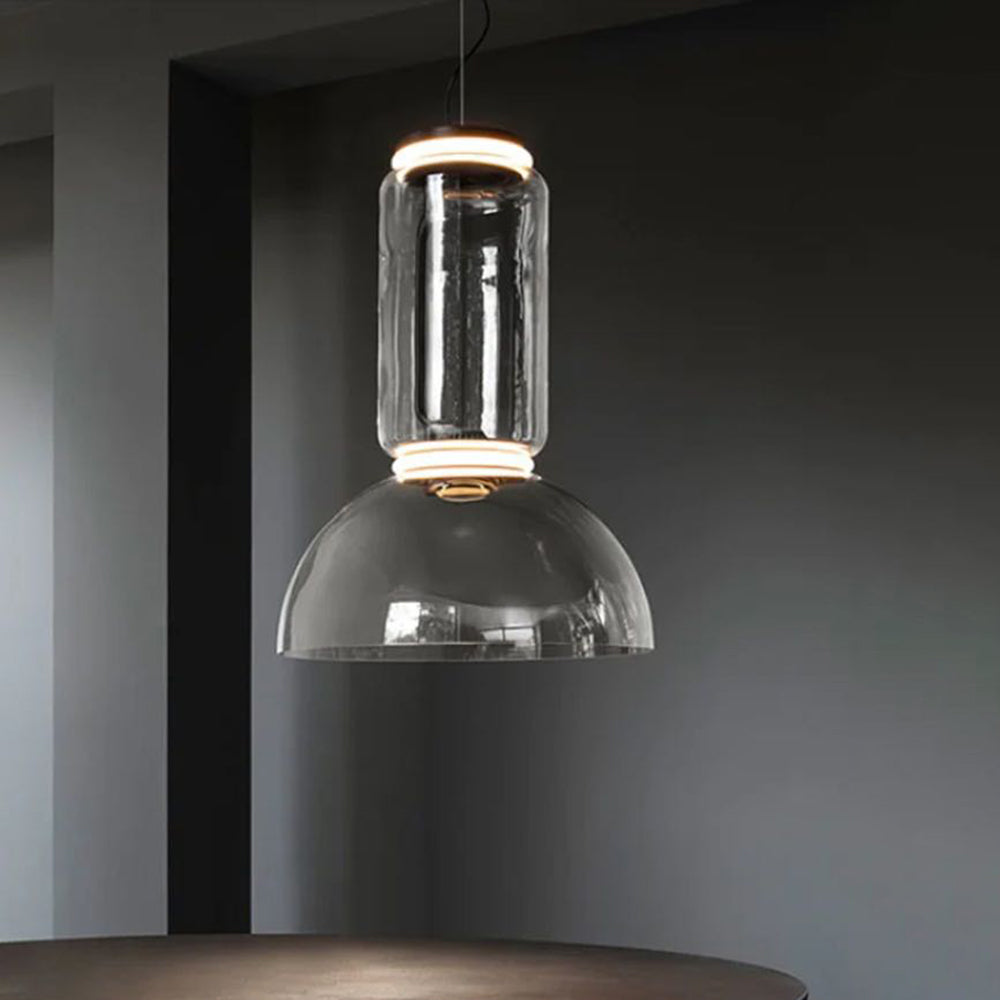 Kanedum Minimalist Combination Glass Pendant Light, Clear