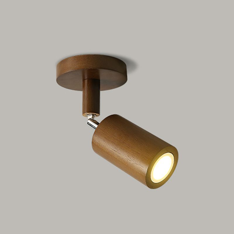 Voraden Modern LED Adjustable Ceiling Spotlight, Wood