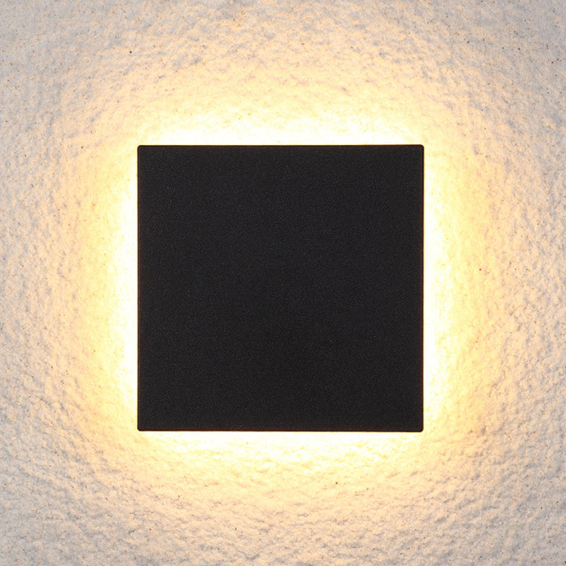 Dori Minimalist Round/Square Outdoor Wall Lamp LED, Black/White-Neutral Decor