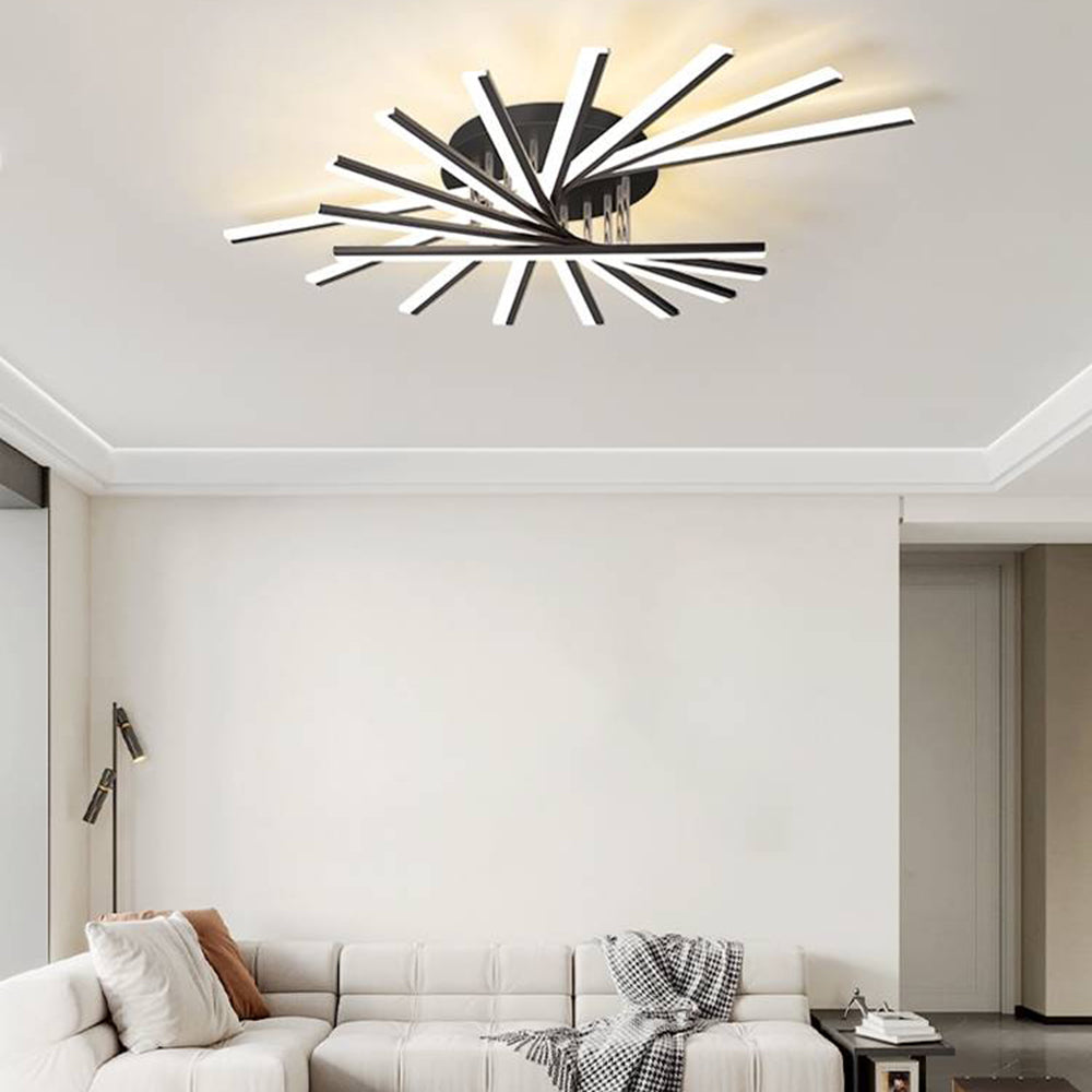 Nobudat Linear Flush Mount Ceiling Light, 4 Colour