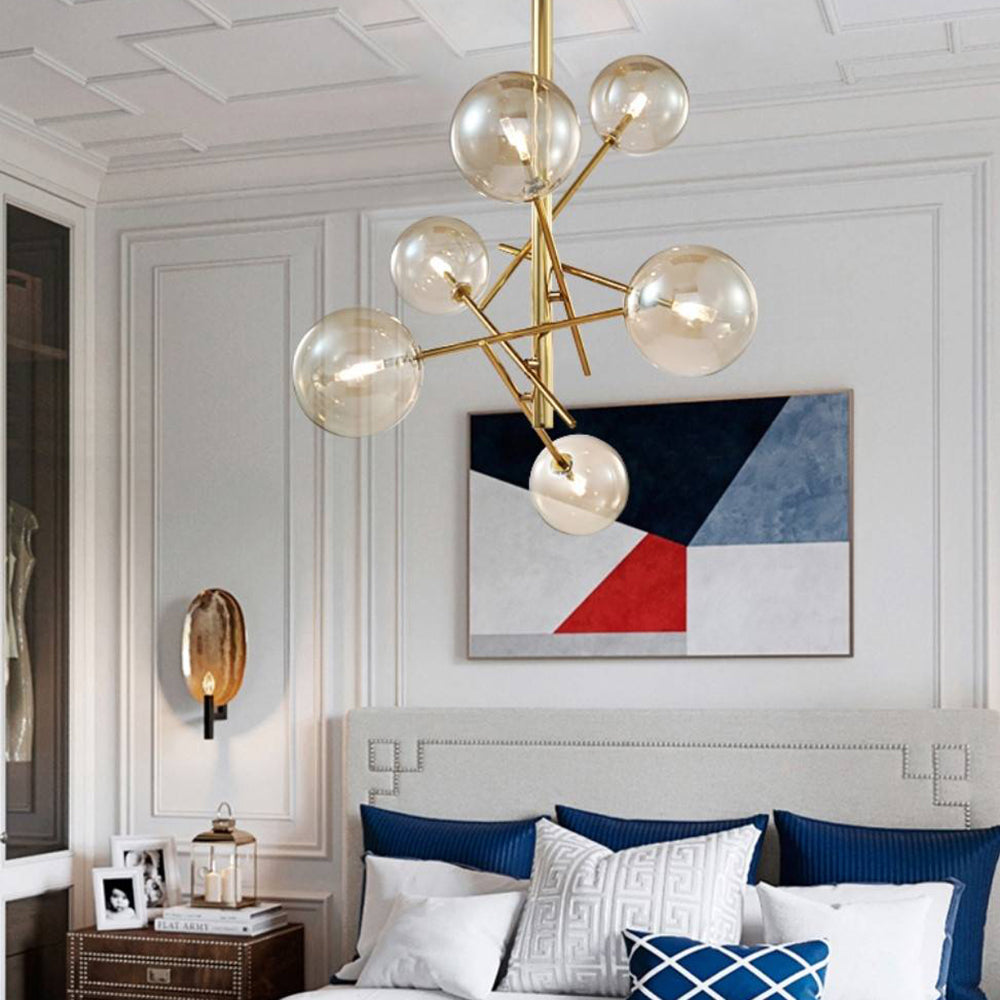 Futovum Bubble Branch Glass/Metal Chandelier, Kitchen/Dining Room