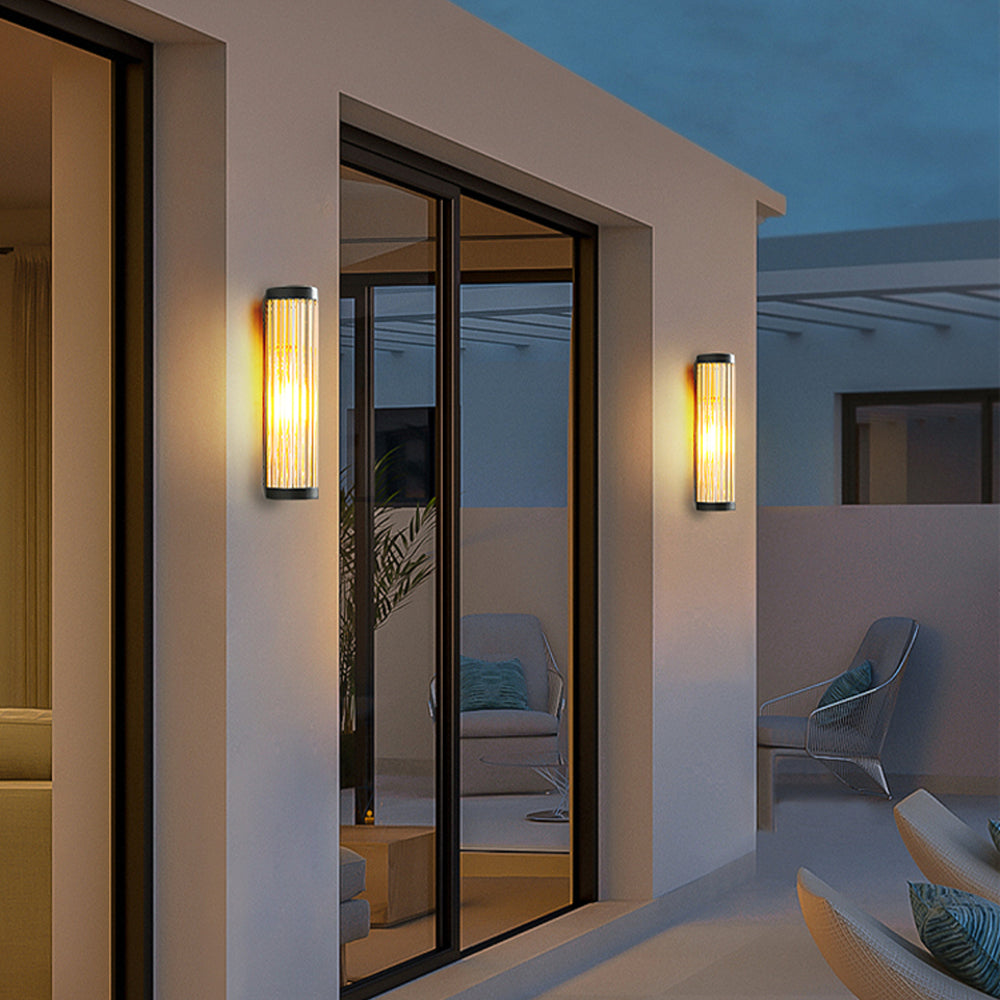 Seluno Wall Lamp Modern Semi-Cylindrical Outdoor Black-Neutral Decor