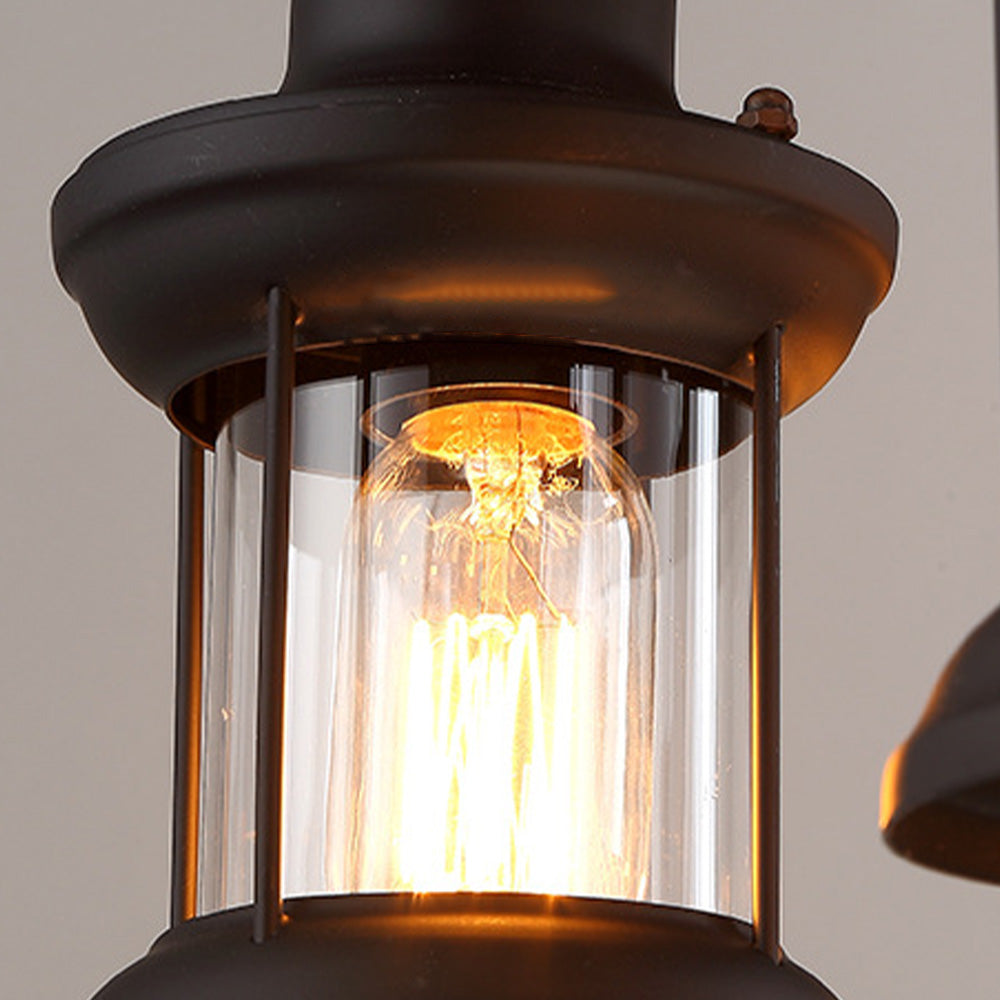 Mopukud Retro Rudder Metal & Wood Pendant Light, 6 Heads