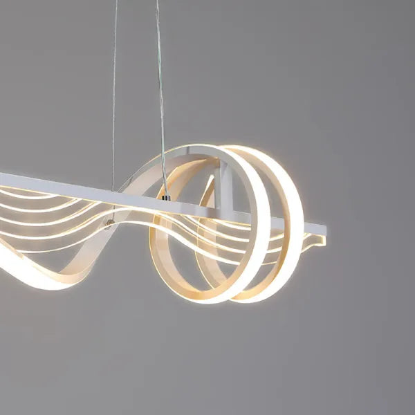 Zekapum Contemporary Style Linear Metal Pendant Light White/Black