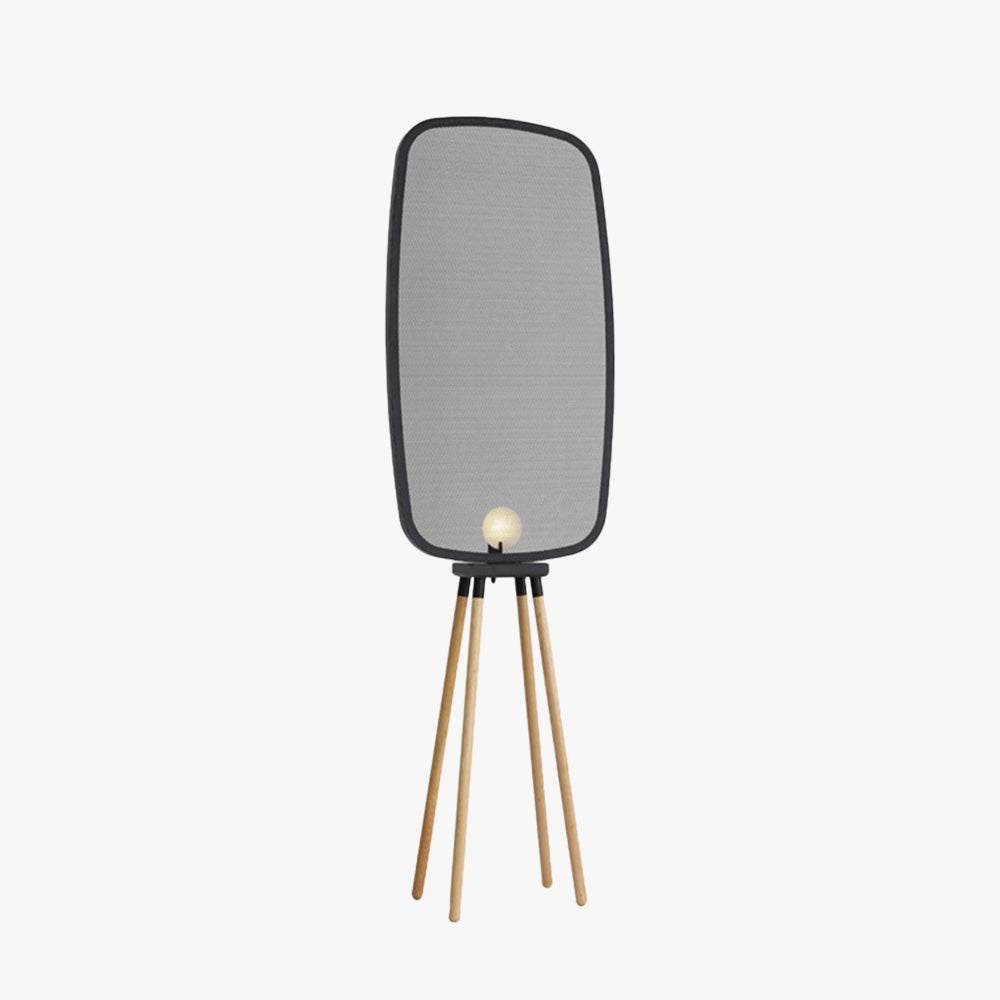 Kavubik Modern Design Minimalistic Floor Lamp, Metal & Wood