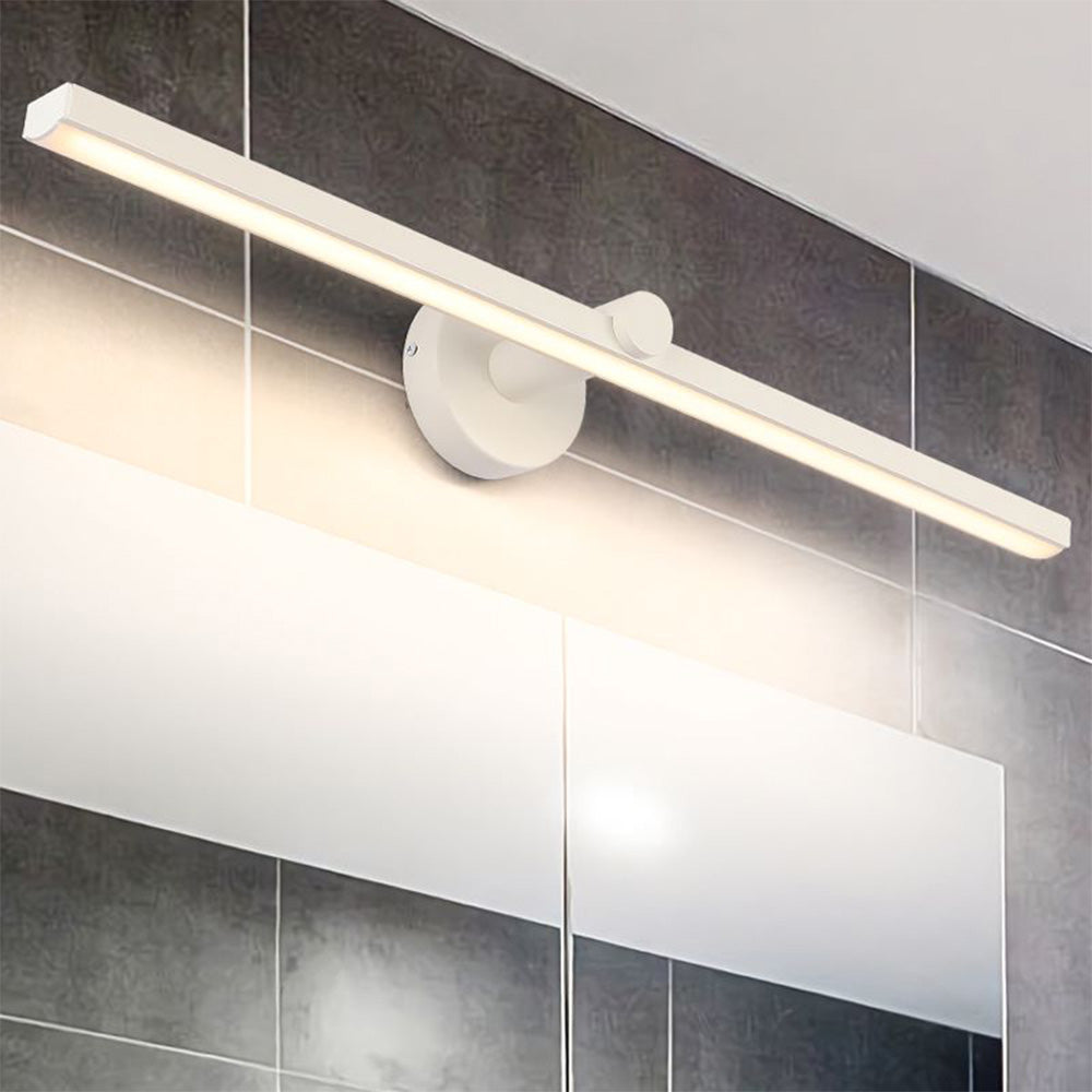 Devudol Minimalist Linear Mirror Front Wall Lamp, White