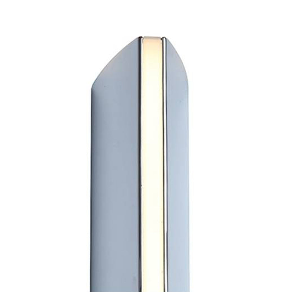 Lokavot Modern Triangular Prism Metal Outdoor Wall Lamp, Black/Silver
