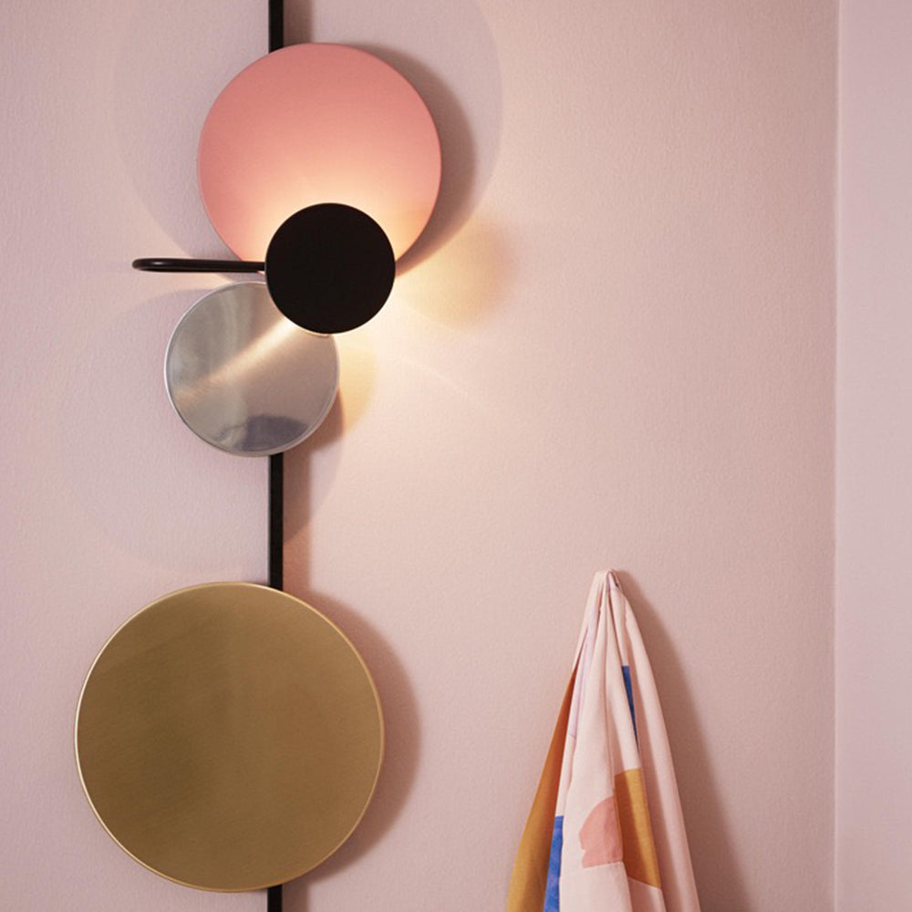 Mogasum Modern Art Deco Circular Colorful Metal Wall Lamp