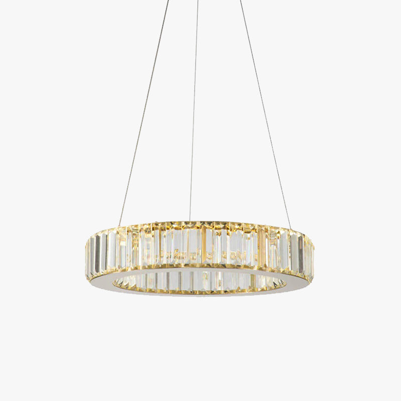 Rabitas Elegant Round Crystal Chandelier, Clear