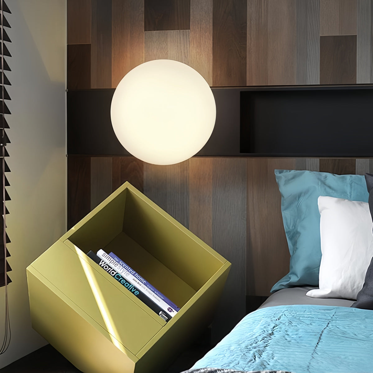 Kogigemo Modern Bubble Sphere Flush Mount Ceiling Light Glass Bedroom