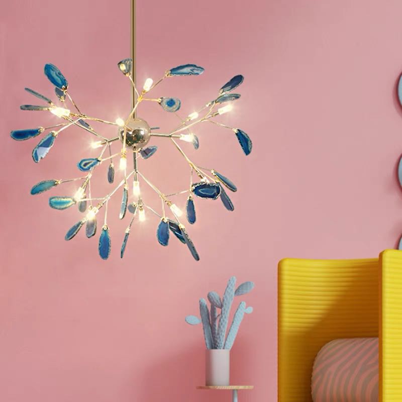 Jadekit Agate Creative Colourful Chandelier Bedroom/Living Room