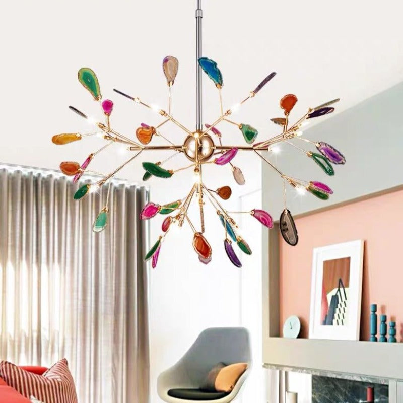 Jadekit Agate Creative Colourful Chandelier Bedroom/Living Room