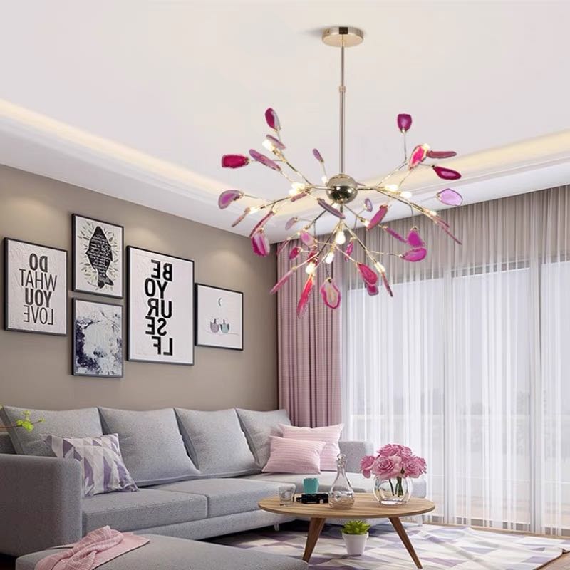 Jadekit Agate Creative Colourful Chandelier Bedroom/Living Room