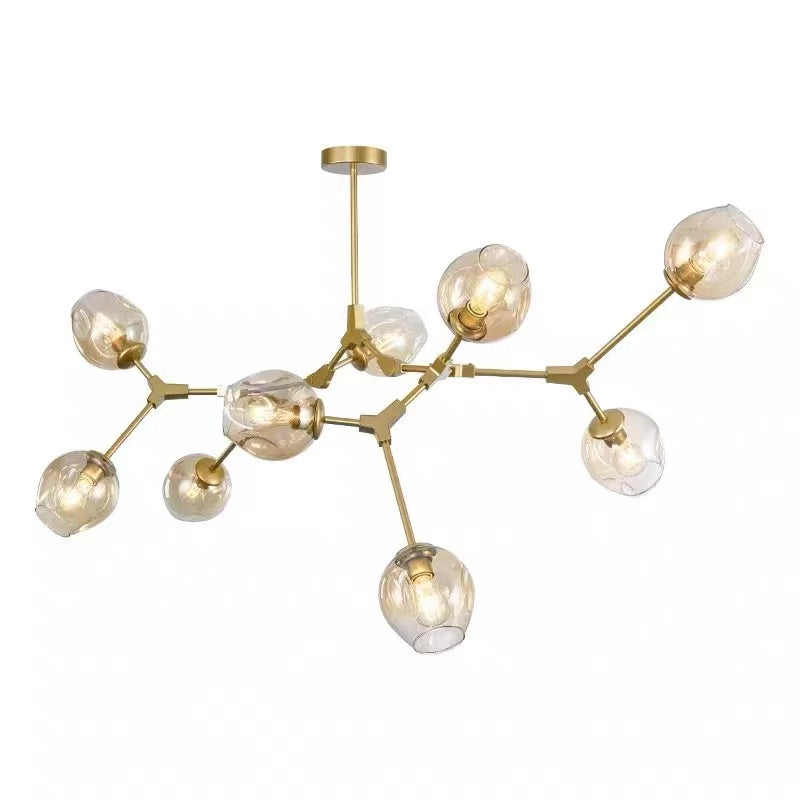 Pobibem Modern Bubble Metal Pendant Light, Black/Gold