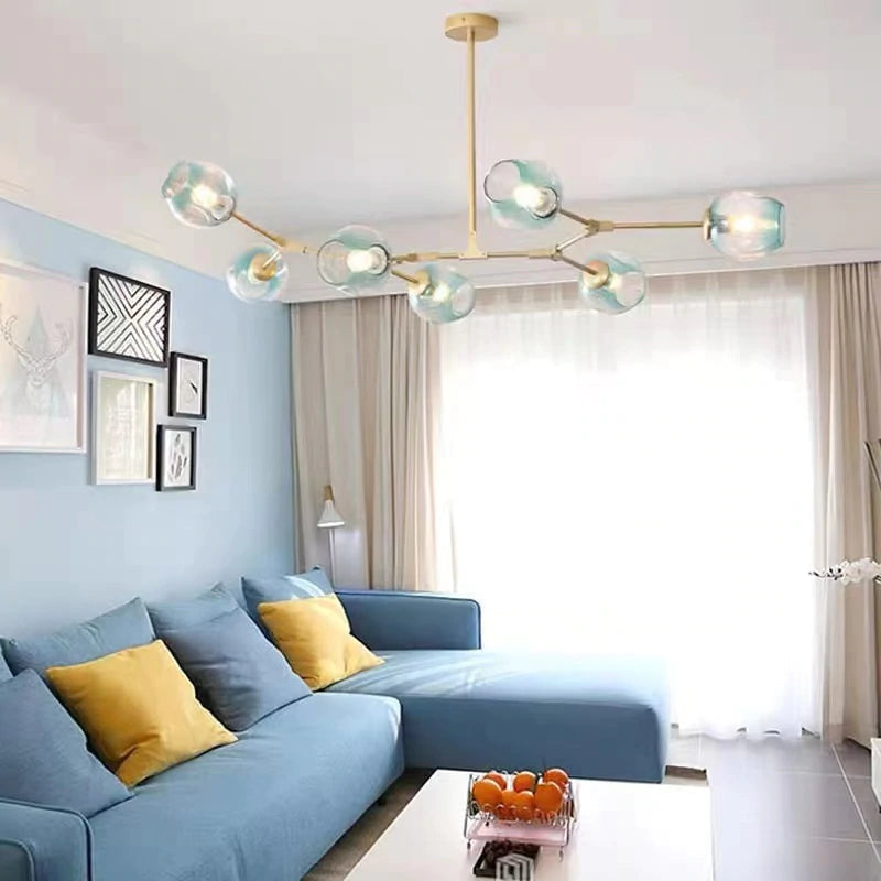 Zerin Nordic Modern Glass Pendant Light Clear Bubble-Neutral Decor