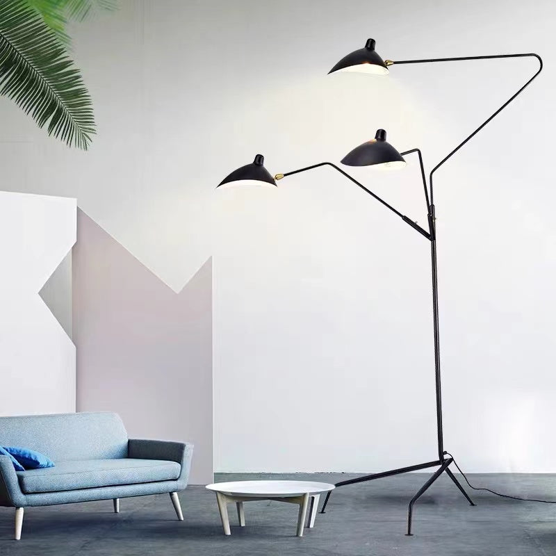 Wobomus Industrial Floor Lamp, 1/3 Heads