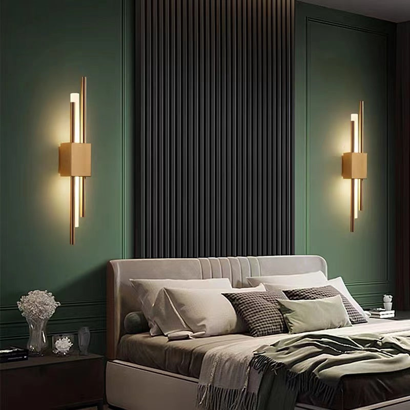 Zebigen Modern Metal/Marble LED Wall Lamp