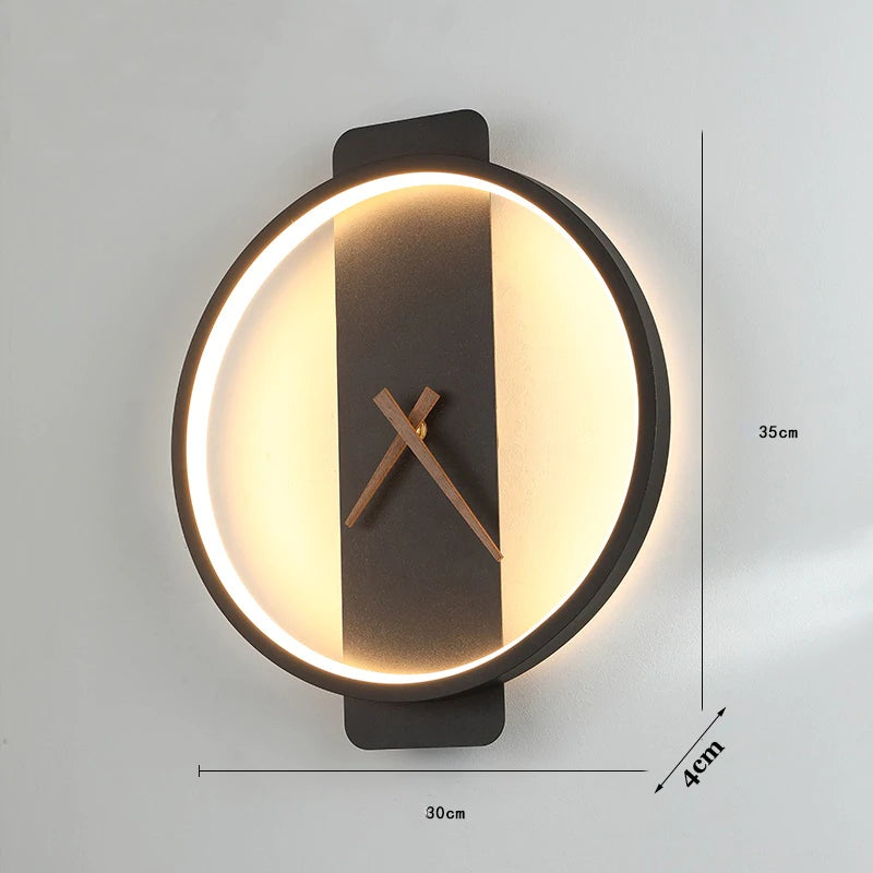 Cukiper Cukiper Square Clock Metal & Wall Lamp, Gold