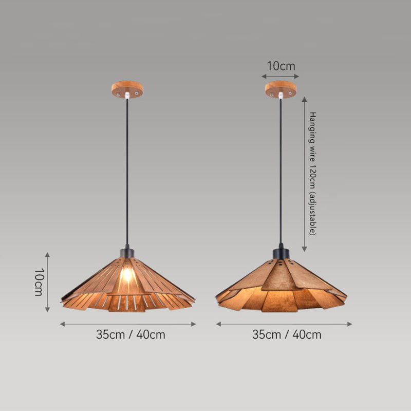 Kuvabuk Retro Pendant Light, Metal & Wood