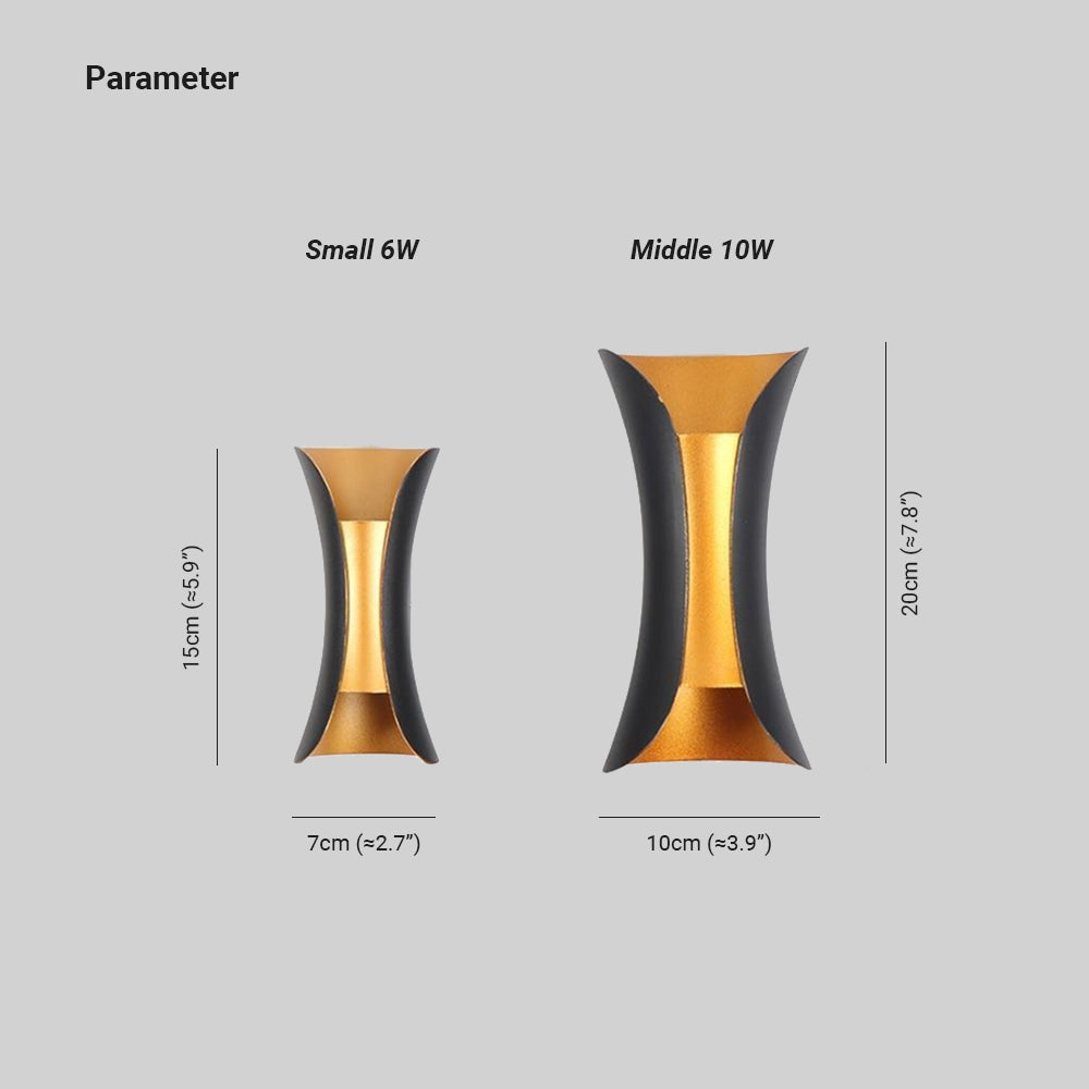 Calyxor Wall Lamp Curved Outdoor Wall Mounted LED-Neutral Decor