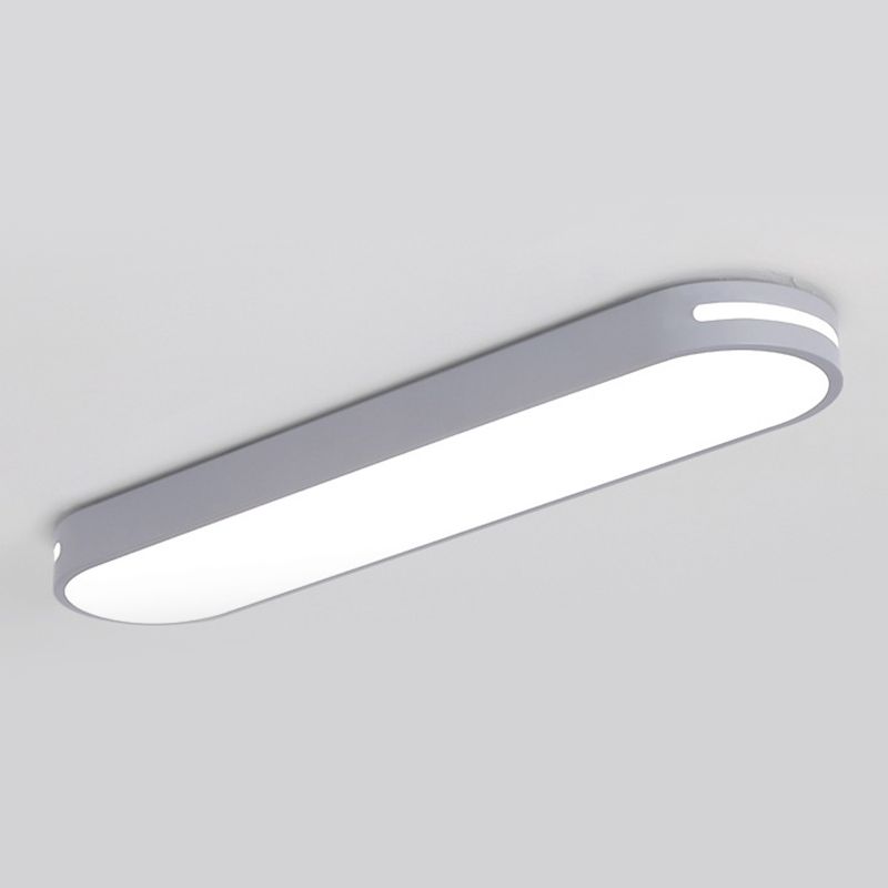 Tinipod Oval Flush Mount LED Ceiling Light, Black/White/Grey/Gold