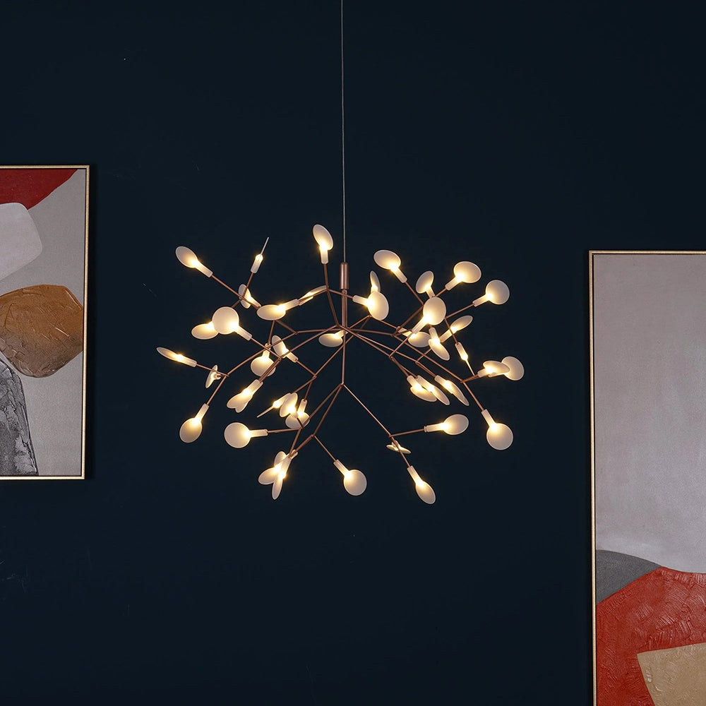 Hovepit Unique Sputnik Art Deco Firefly Chandelier. Living Room/ Bedroom